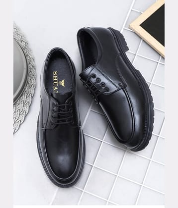 SHUAN Black Men's Derby Formal Shoes