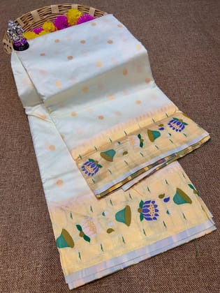 Payal Lotus Border Paithani Soft Tana Silk Sarees