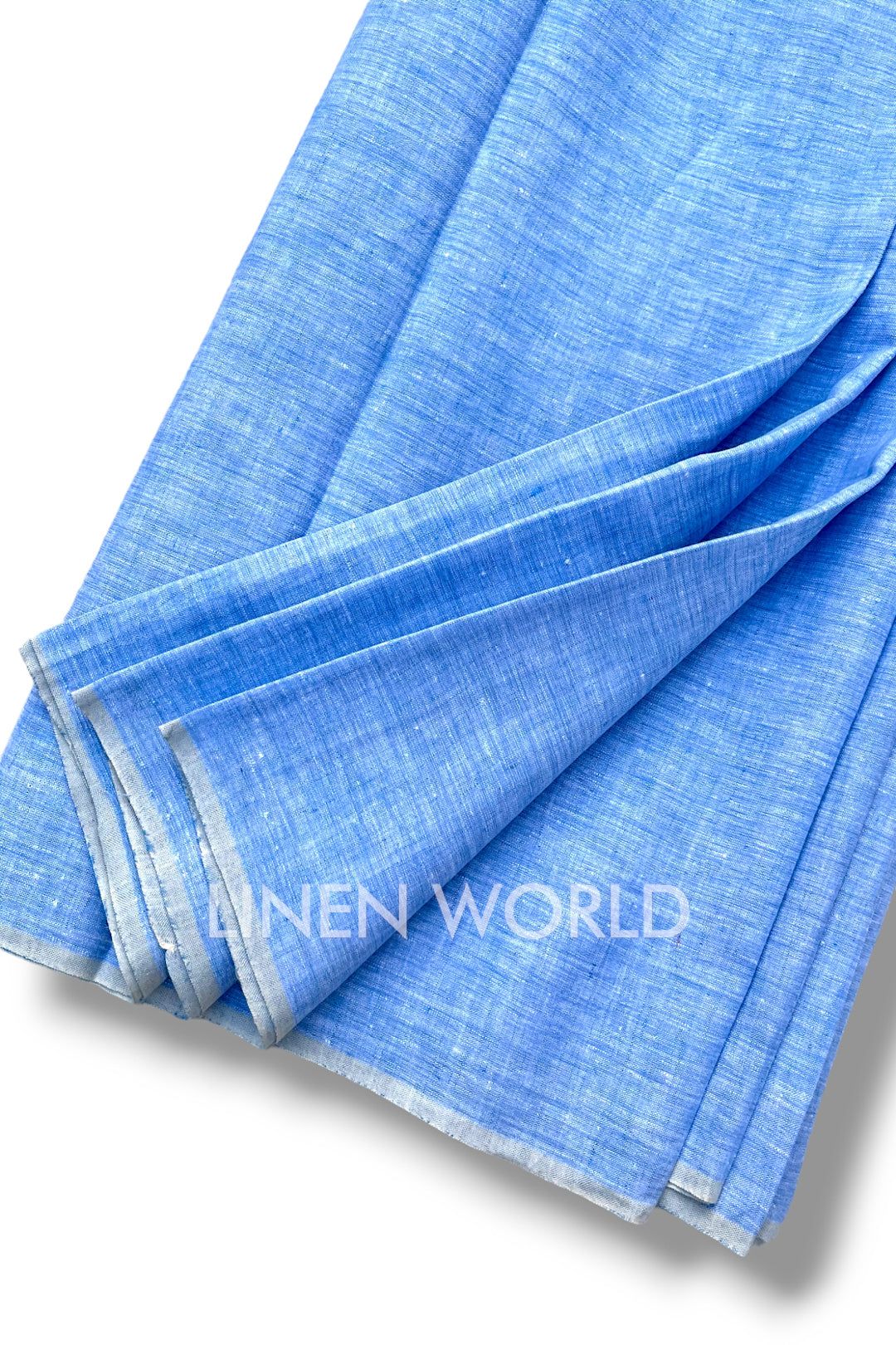 Denim Blue Linen Fabric (60 Lea)-2.5 meters