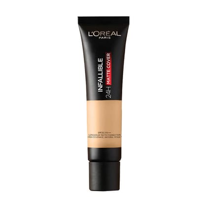 L'Oreal Paris Liquid Foundation, Waterproof, Sweatproof And Heatproof, Oil-Control, Infallible 24H Matte Cover, 110 Rose Vanilla, 35 Ml L'Oreal Paris Liquid Foundation, Waterproof, Sweatproof And Heatproof, Oil-Control, Infallible 24H Matte Cover, 110 Ro