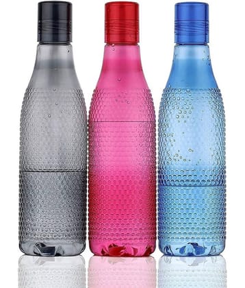 2Mech 2Mech Dot Design Fridge water bottle set of 3 Multicolour Plastic Fridge Water Bottle 1000 mL ( 3 )