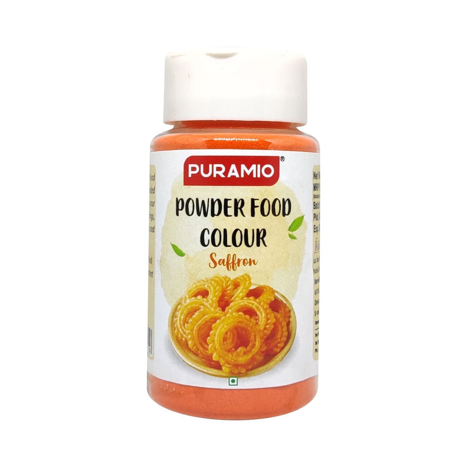 Puramio Powder Food Colour - Saffron, 125 gm