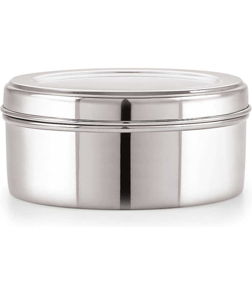 Neelam 26g Puri Dabba Steel Silver Multi-Purpose Container ( Set of 1 )