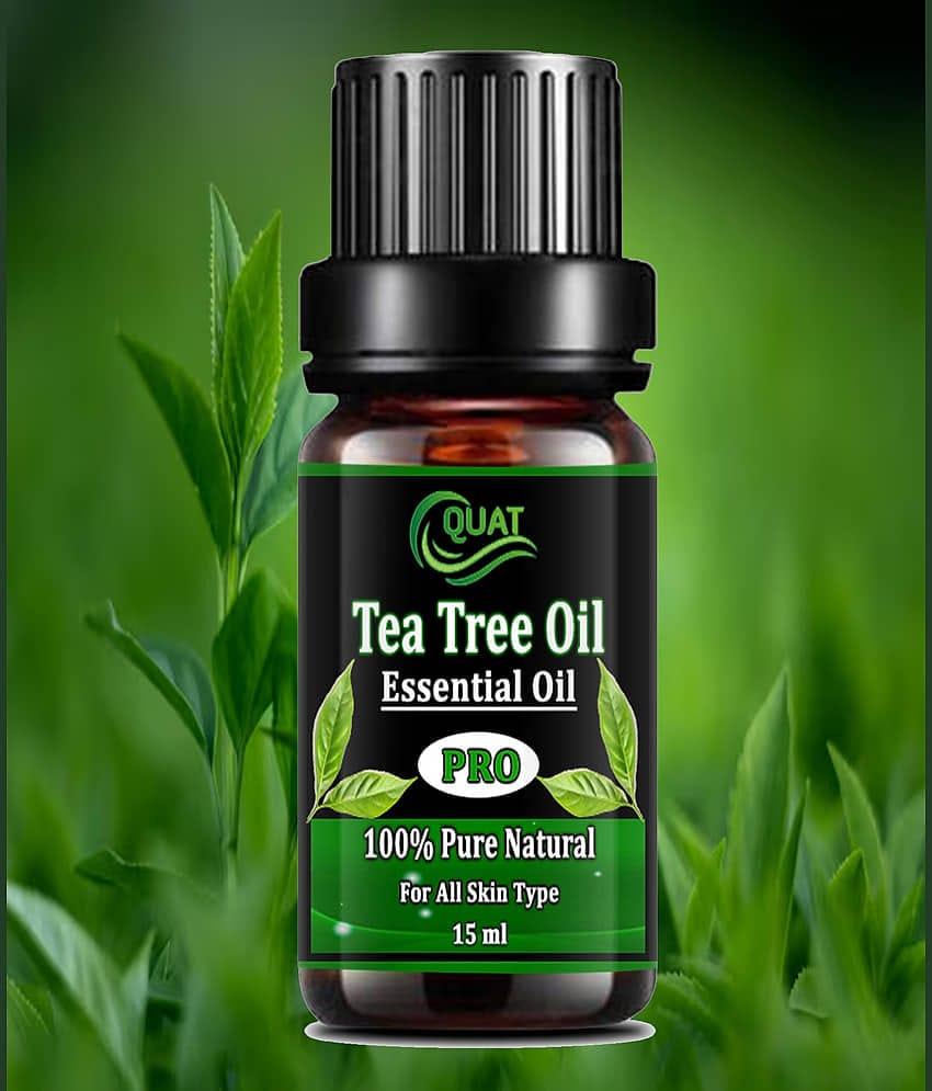 100% Pure Tea Tree Essential Oil,15 ml Controls Excess Sebum,Helps Reduce Dark Spots & Acne Scars,Stimulates Hair Growth,Suitable For All Skin & Hair Types