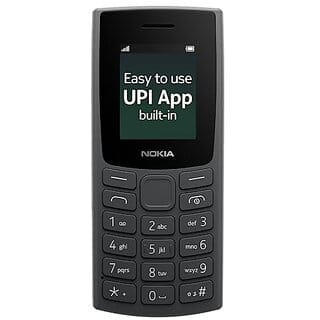 Nokia All-New 105 with Built-in UPI Payments (Single Sim 1000 mAh Battery, 1.8 Inch Display, Charcoal)
