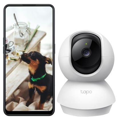 TP-Link Tapo C210 360° 3MP Full HD 2304 X 1296P Video Pan/Tilt Smart Wi-Fi Security Camera - White