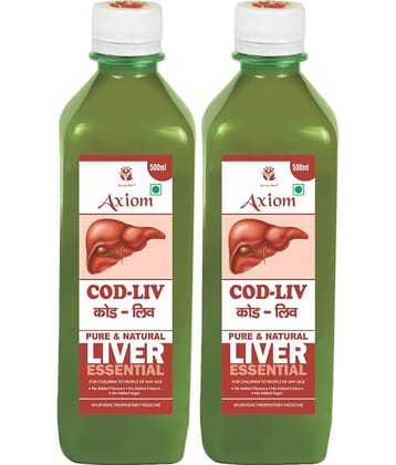 Axiom Cod Liv 500ml (Pack of 2)|100% Natural WHO-GLP,GMP,ISO Certified Product