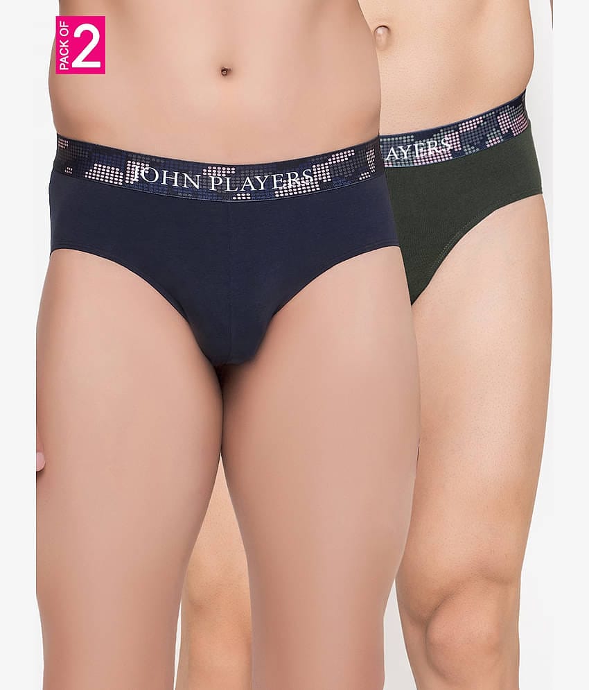 John Players Pack of 2 Cotton Briefs For Men's ( Multicolor )