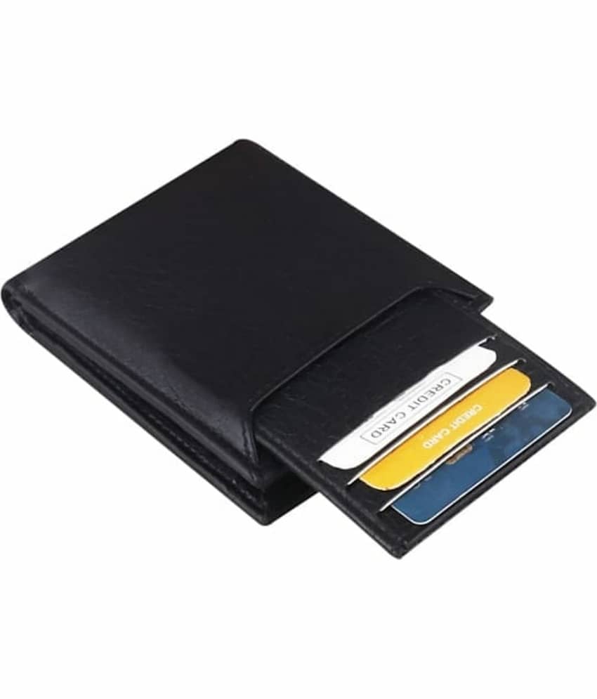 Classic World PU Printed Men's RFID Wallet With 10 Slots For Card ( Black , Pack of 1 )