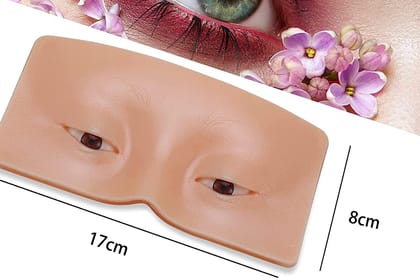 Elecsera Makeup Practice Face, Eyelash, Eyebrow Practice Pad 5D Realistic Skin Mannequin 3 g (Skin)