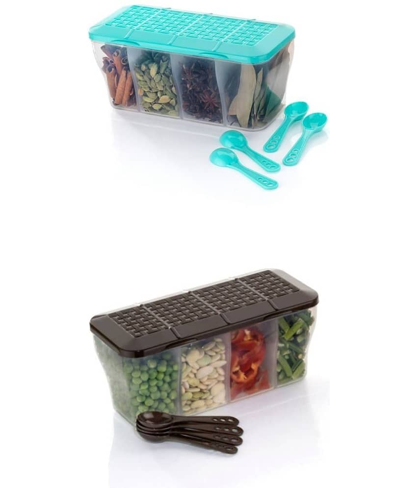 Analog Kitchenware Dal/Masala/Vegetable Plastic Multicolor Pickle Container ( Set of 2 )