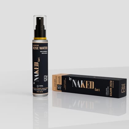 By NAKED fact Rose Water with Witch hazel, Rose Hydrosol & Niacinamide, Hydrates Plumps & Minimises Open Pores for Glowing Skin, Alcohol Free, For All Skin Types, 100ml
