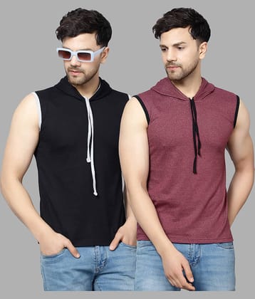 Diaz Pack of 2 Cotton Blend Regular Fit Men's T-Shirt ( Multicolor )