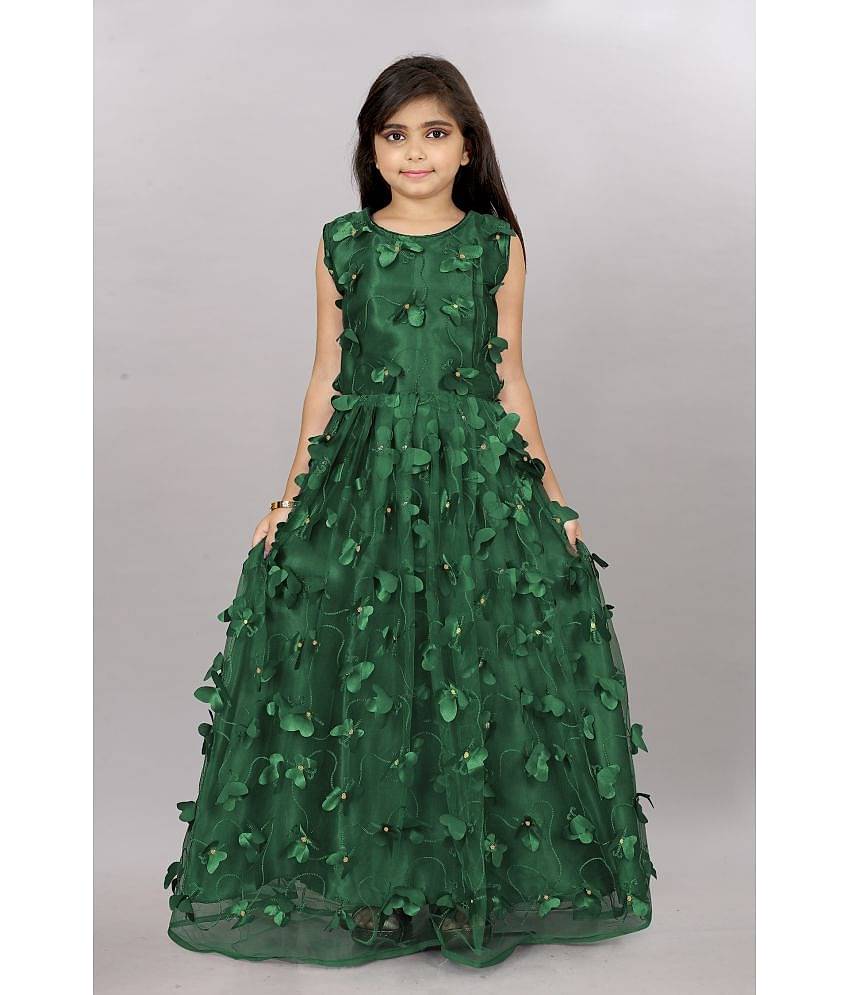 Apnisha Net Gown For Girls ( Pack of 1 , Purple )