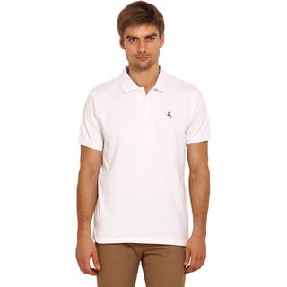 Red Line Men's White Solid Polo Collar T-Shirt