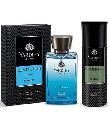 Yardley London - ROYALE PERFUME 50ML ,  URBANE DEODORANT 150ML Eau De Parfum (EDP) For Men 200 ( Pack of 2 )