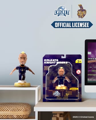 Chanak Cricket Icons Action Figure Andre Russell Kolkata Knight Riders Collectible Miniature, IPL Edition 360° Rotatable Head, KKR Cricket Player for Fans & Kids, Perfect Gift & Collectors Pack of 1