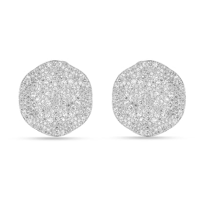 Elissa - Pink CZ stud earrings-Silver
