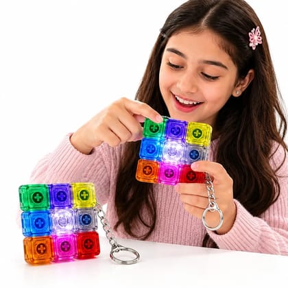 Braintastic Colorful Clicker Toy with LED Light & Keyboard Keychain | Portable Sensory Button Pad for Stress Relief, Focus & Relaxation (Square) Braintastic Colorful Clicker Toy with LED Light & Keyboard Keychain | Portable Sensory Button Pad for Stress Relief, Focus & Relaxation (Square)