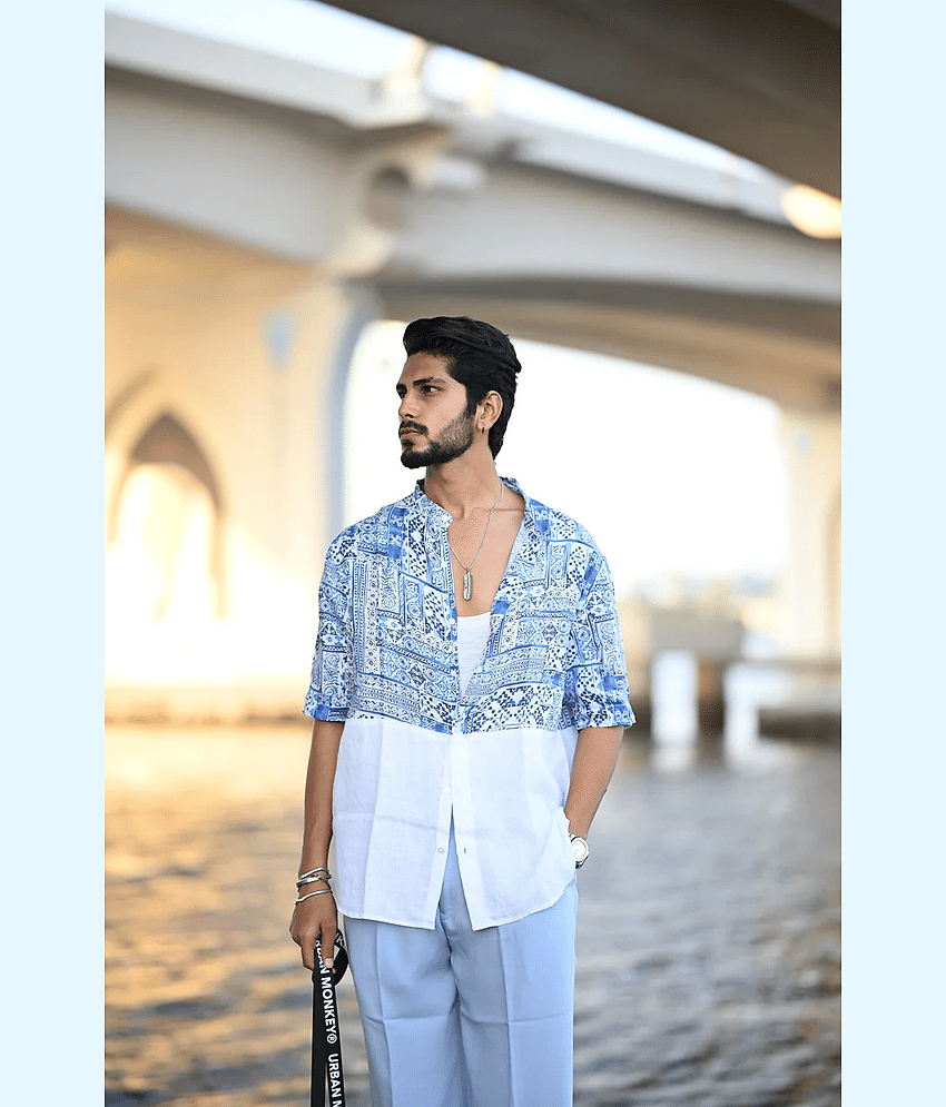 BOUGHT FIRST Cotton Blend Regular Fit Half Sleeves Men's Formal Shirt - White ( Pack of 1 )