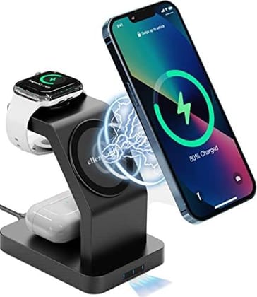 eller santé Wireless Charger 3-in-1 23W Magnetic MagSafe for iPhone 17, 17 Air, 17 Pro, 17 Pro Max, 16, 16 Plus, 16 Pro, 16 Pro Max, 15, 14, 13, 12, AirPods 3rd, 2nd Gen & Series 9, 8, 7, 6, 5, 4, SE - Black eller santé Wireless Charger 3-in-1 23W Magnetic MagSafe for iPhone 17, 17 Air, 17 Pro, 17 Pro Max, 16, 16 Plus, 16 Pro, 16 Pro Max, 15, 14, 13, 12, AirPods 3rd, 2nd Gen & Series 9, 8, 7, 6, 5, 4, SE - Black