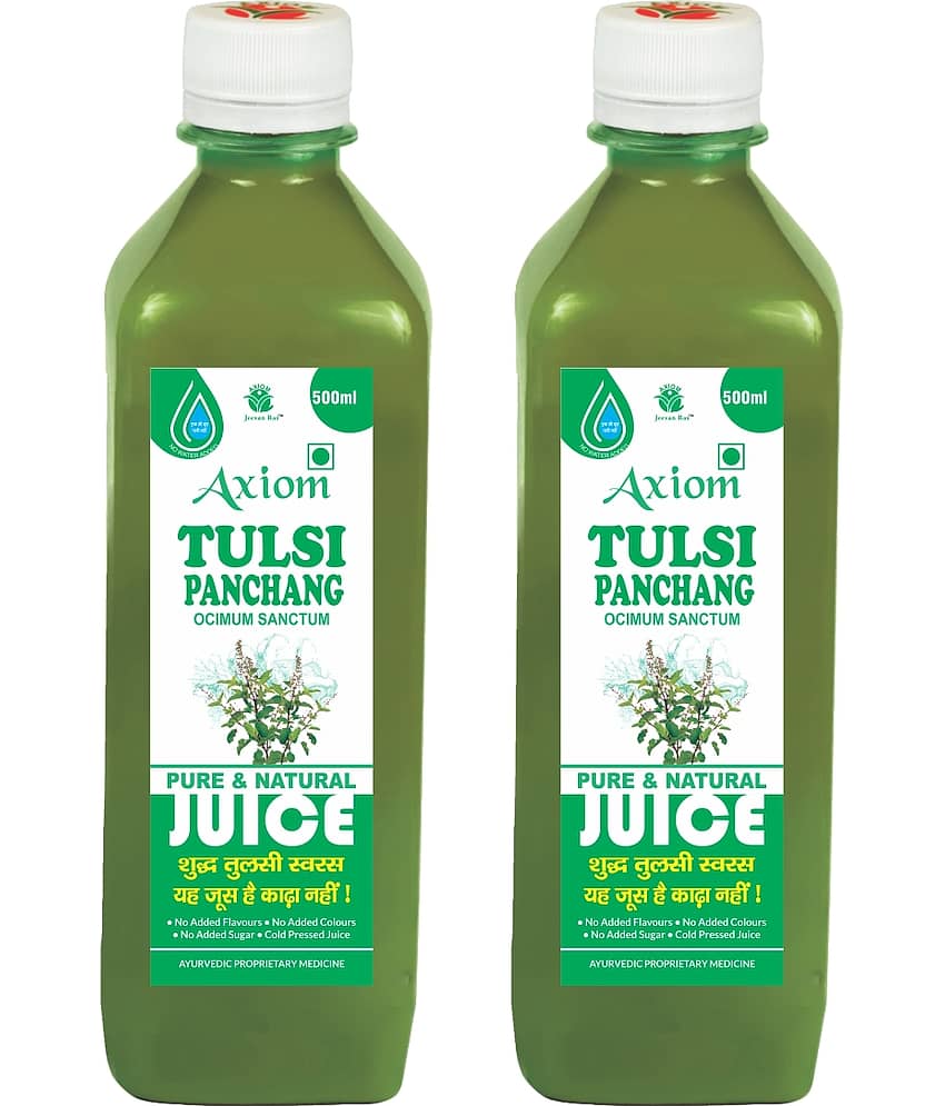 Axiom Tulsi Juice 500ml (Pack of 2) |100% Natural WHO-GLP,GMP,ISO Certified Product