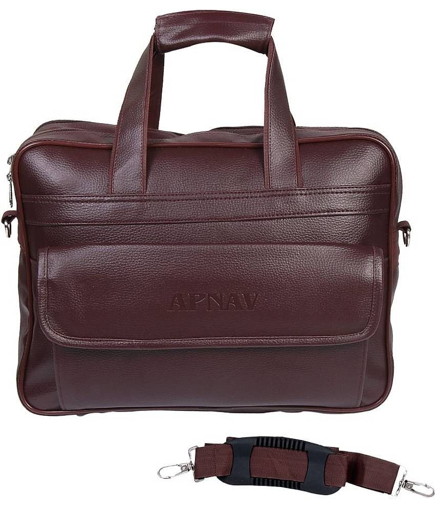 Apnav - Brown P.U Office Bag