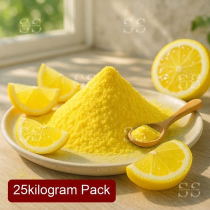 Premium Lemon Powder Rich (25kg) | Spray Dried Instant Soluble Fruit Juice | For Beverages and Confectionery