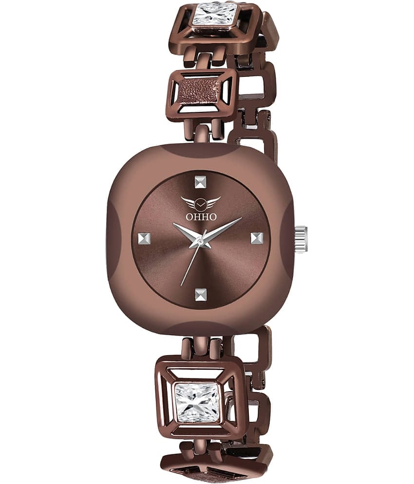 OHHO - Brown Metal Analog Womens Watch