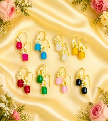 Trending Multicolor jelly beads earrings.. 8 pairs