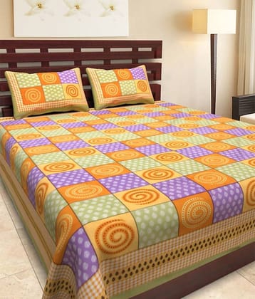 Uniqchoice Cotton King Bedsheet ( Multi )