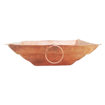 Copper Hawan Kund | Large Size Havan Kund for Temple & Home, Length : 16 Inch (ZMAS294 N)