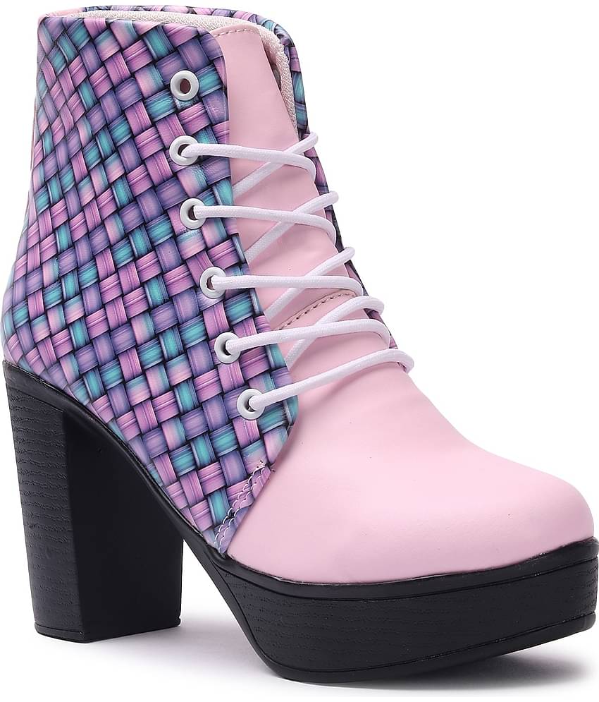 Fashimo Pink Women's Ankle Length Boots