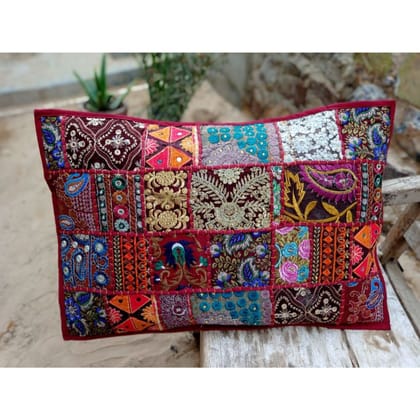 Khamma Ghani Boho Cotton Kambadiya Pillow Covers-Single