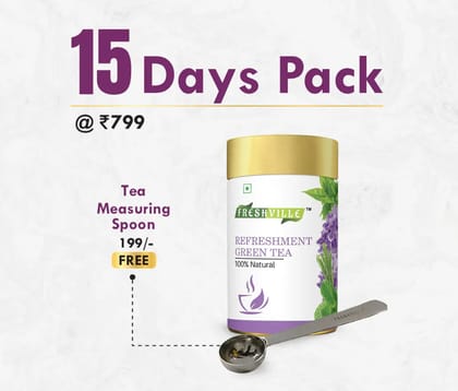 Freshville Refreshment Green Tea Peppermint Lemon Lemongrass Lavender 15 Day Pack 50g Tin Freshville Refreshment Green Tea Peppermint Lemon Lemongrass Lavender 15 Day Pack 50g Tin
