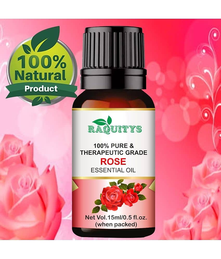 RAQUITYS Rose Essential Oil 15 mL ( Pack of 1 )