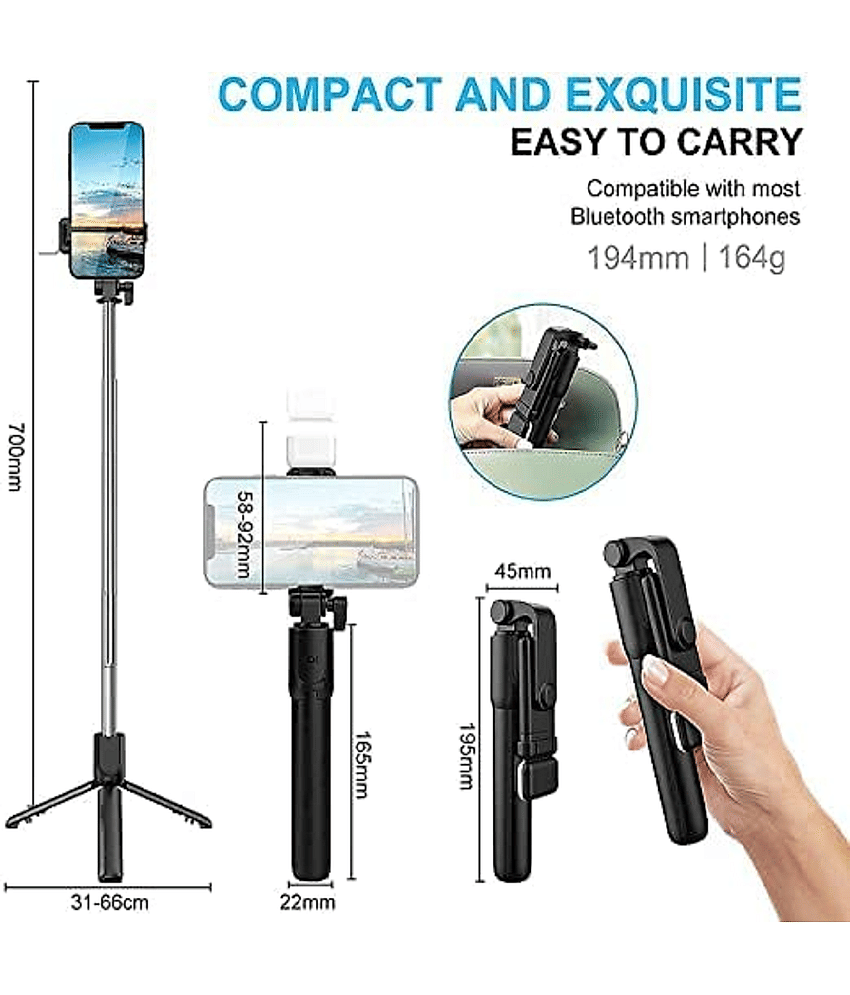 Shop To Shop Bluetooth Selfie Flash Light ( Black )