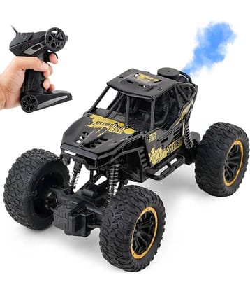 Remote Control Car For Kids With Mist Smoke Effect 2 Wd Monster Truck Rock Crawler Climbing Rc Toy Vehicle Car For Boys And Girls (Multicolor, Pack of 1)