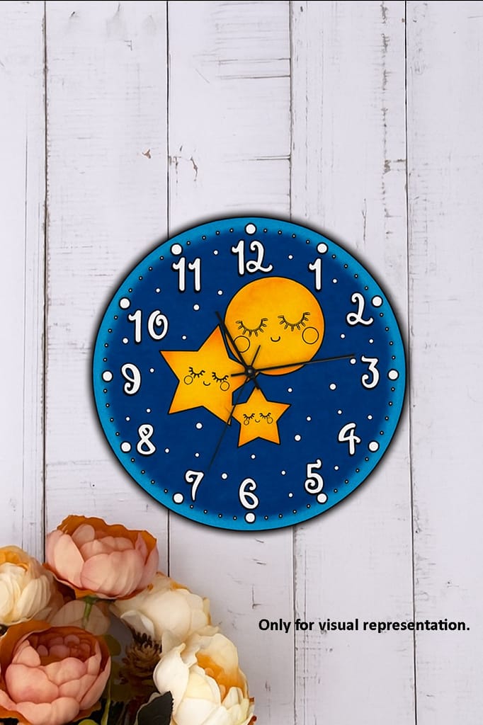Dbeautify's DIY Moon & Stars Wall Clock for Kids