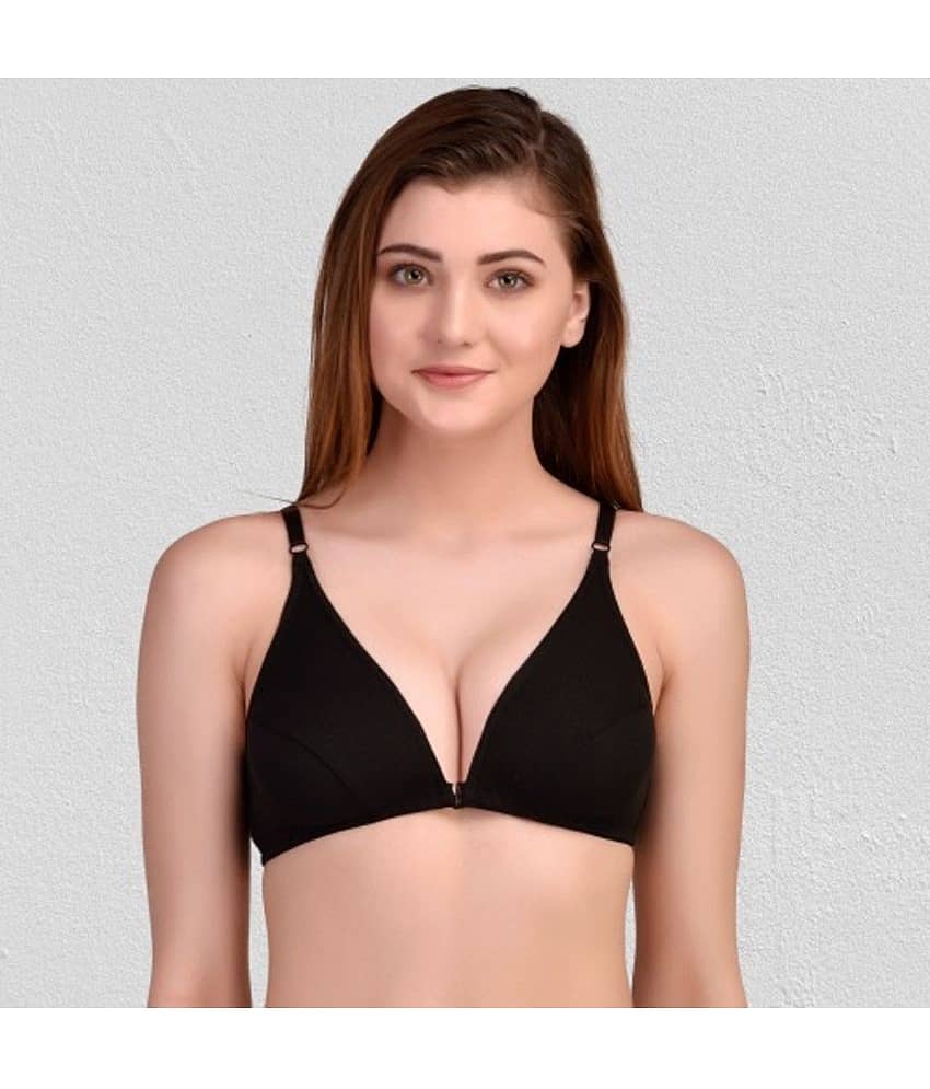Zourt Cotton Non Padded Women's Minimizer Bra ( Black )