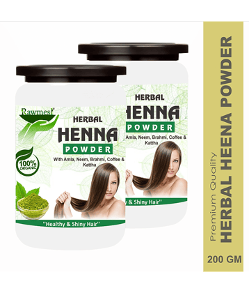 Rawmest Herbal Henna For Healthy & Shiny Hair Powder 200 Gm Pack of 2
