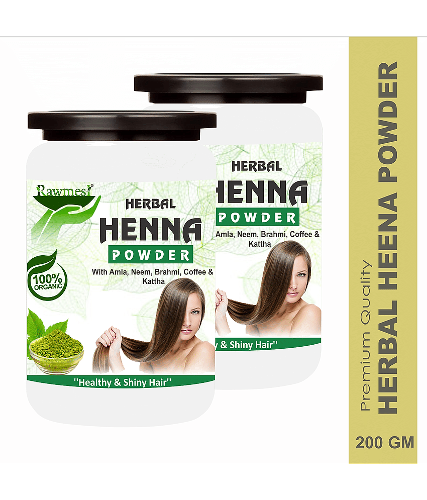 Rawmest Herbal Henna For Healthy & Shiny Hair Powder 200 Gm Pack of 2