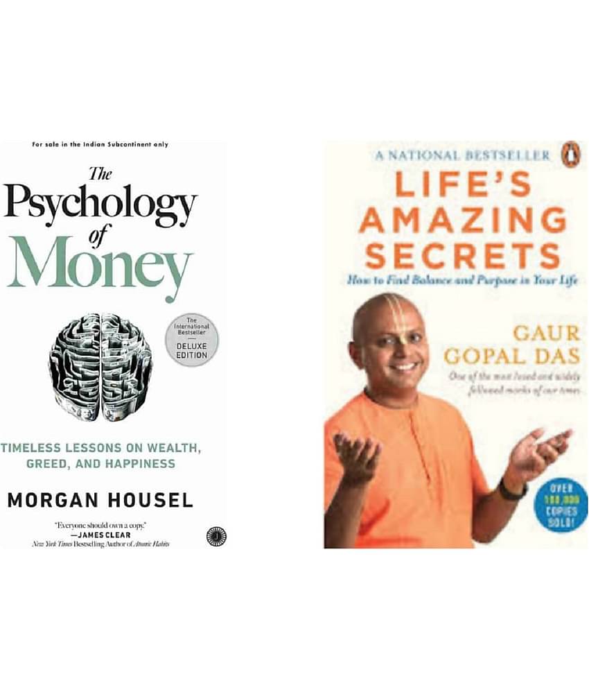 ( Combo Of 2 Pack) The Psychology of Money & Life's Amazing Secrets English Edition Book Paperback By ( Morgan Housel & Gaur Gopal Das )