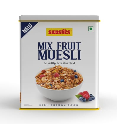 Swastiks Mix Fruit Muesli, 400g, A Healthy Breakfast Food | premium muesli