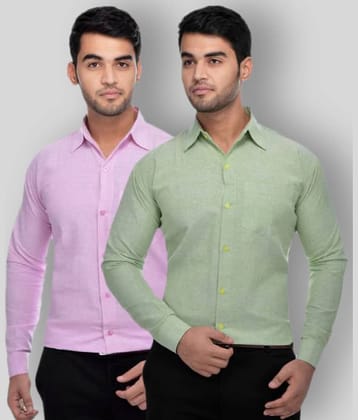 DESHBANDHU DBK - Multicolor Cotton Regular Fit Men's Formal Shirt (Pack of 2)