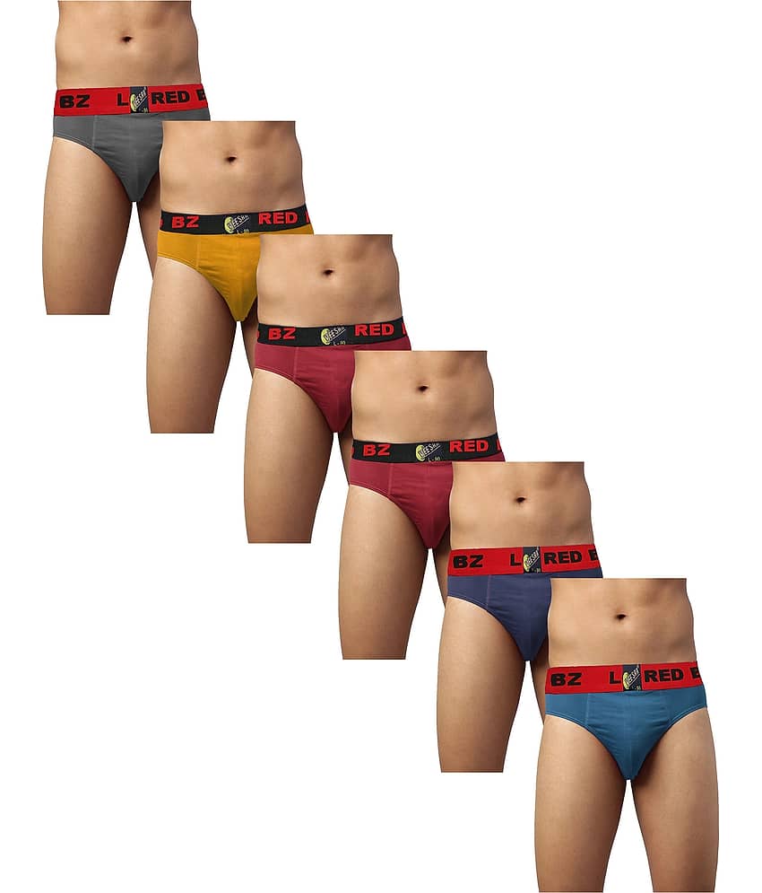 VEE SAA Pack of 6 Cotton Briefs For Men's ( Multicolor )