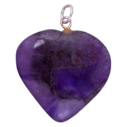 Amethyst Hear Pendant for Reiki Healing and Crystal Healing,Traditional Astrological Pendant for Women and Mens for Chakra Healing | Lucky Charm Positive Vibes Energy(KI_26)  by Krishna Impex