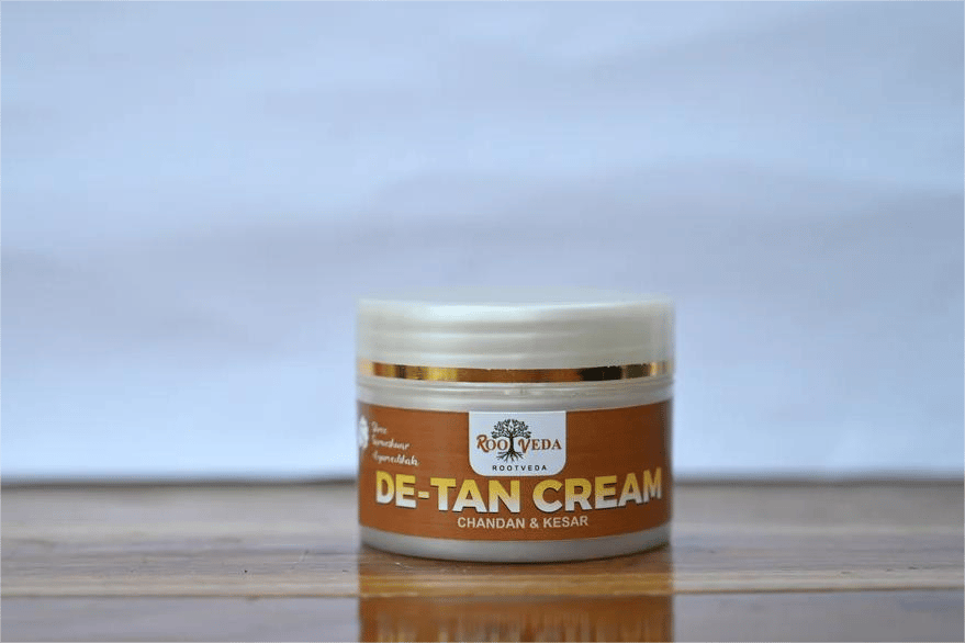 RootVeda De-Tan Cream with Chandan & Kesar 25 G