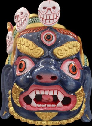 WOODEN MASK MAHAKALA