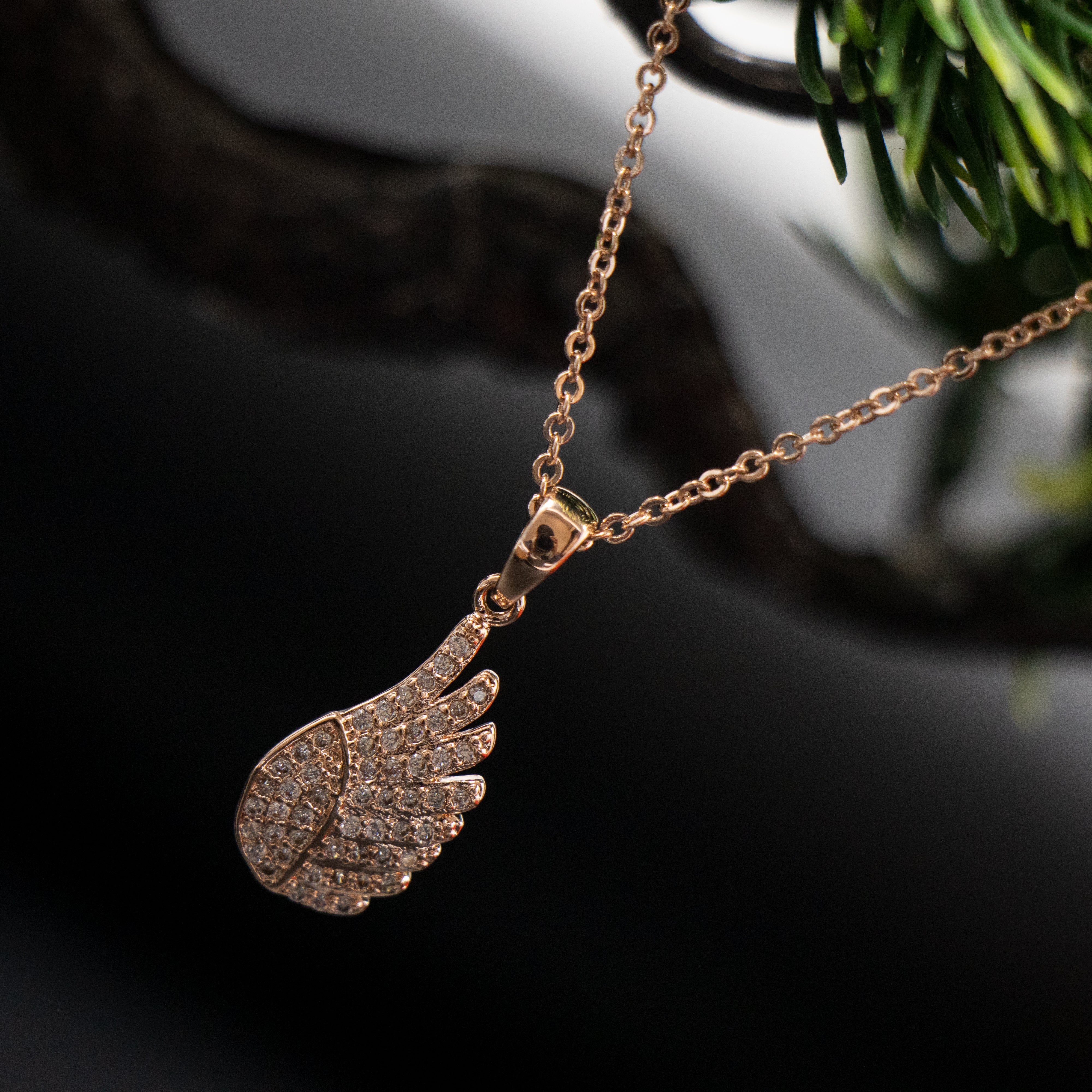 Rosegold Angel's Wing Necklace